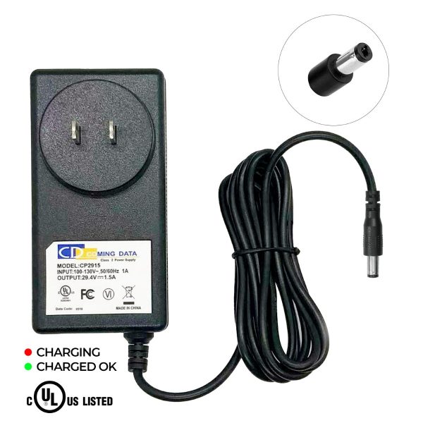UL Listed Charger for Gotrax Trinity Hoverboard (Please check the battery specs on the bottom of your hoverboard to choose the correct charger) Supply
